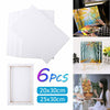 6 Pack Blank Artist Canvas Art Board Plain Painting Stretched Framed 40x50CM
