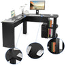 L-shaped Corner Computer Desk PC Table Workstation Home Office Furniture Black