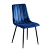 4 Pcs Blue Velvet Dining Chairs Accent Chairs Padded Seat Kitchen Dining Room BN