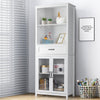 Home/Office Bookcase Storage 5-Tier Shelves with 1 Drawers 2 Doors 180x74x35CM