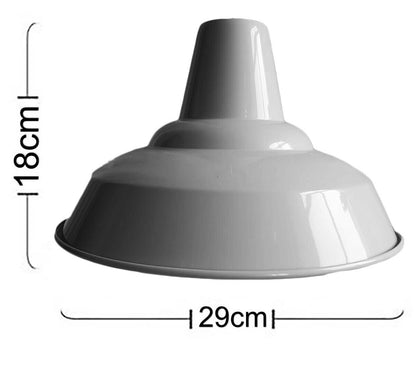 S-White Vintage industrial Ceiling Pendant Easy Fit Metal Light Lamp Shade DEAL
