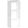 Oxford 3 Tier Cube Bookcase Display Shelving Storage Unit Wooden Stand White New