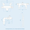 Thermostatic Bathroom Bath Shower Valve Mixer Tap With Slider Rail Kit & Handset