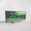 LED Curved Digital Alarm Clock Mirror Clock w/ Temperature Time Display
