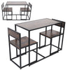 Industrial Bar Dining Table Set & 2 Chairs Seat Kitchen Furniture Wooden & Metal