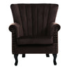 Chesterfield Button Wingback Fabric Armchair Studs Chair Orthopedic Luxury Seat