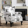 Chesterfield Tiger Armchair Wing Back Button Chair Bedroom Lounge Fireside Sofa
