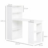 Space Saving Computer Desk Workstation with Shelves Storage Combo Bookcase Table