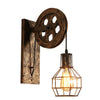 Loft Industrial Retro Wall Lamp Single Head Lifting Pulley Sconce Light Fixture