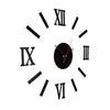 3D DIY Wall Clock Roman Numerals Luxury Mirror Sticker Home Decor Living Room