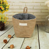 Retro Jute Cotton Lining Sundries Basket Mini Desktop Storage Bags Hanging Bag