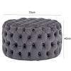 Luxury Chesterfield Velvet Tufted Footstool Vanity Chair Coffee Table Stool Home
