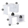 Corner Computer Desk 360°Rotating L Shaped Workstation Home Office Table White