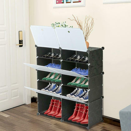 DIY Cube Clothes Shoe Rack Organizer Clothes Toys Storage Cabinet Bedroom UK