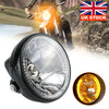 7" Universal Motorcycle Motorbike Headlight LED Front Light Headlamp + Bracket