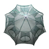 8 Holes Foldable Fishing Trap Net Crab Shrimp Crayfish Lobster Bait Cage Tool UK