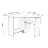 Black/ White Corner Computer Desk PC Laptop Table Book Shelves Home Study Office