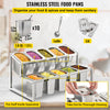 Expandable Spice Rack Seasoning Organizer Inclined 2 Tiers w/ 10 1/9 Pans