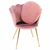 Velvet Tub Chair | Accent Occasional Chair Lounge Armchair | with Gold Legs