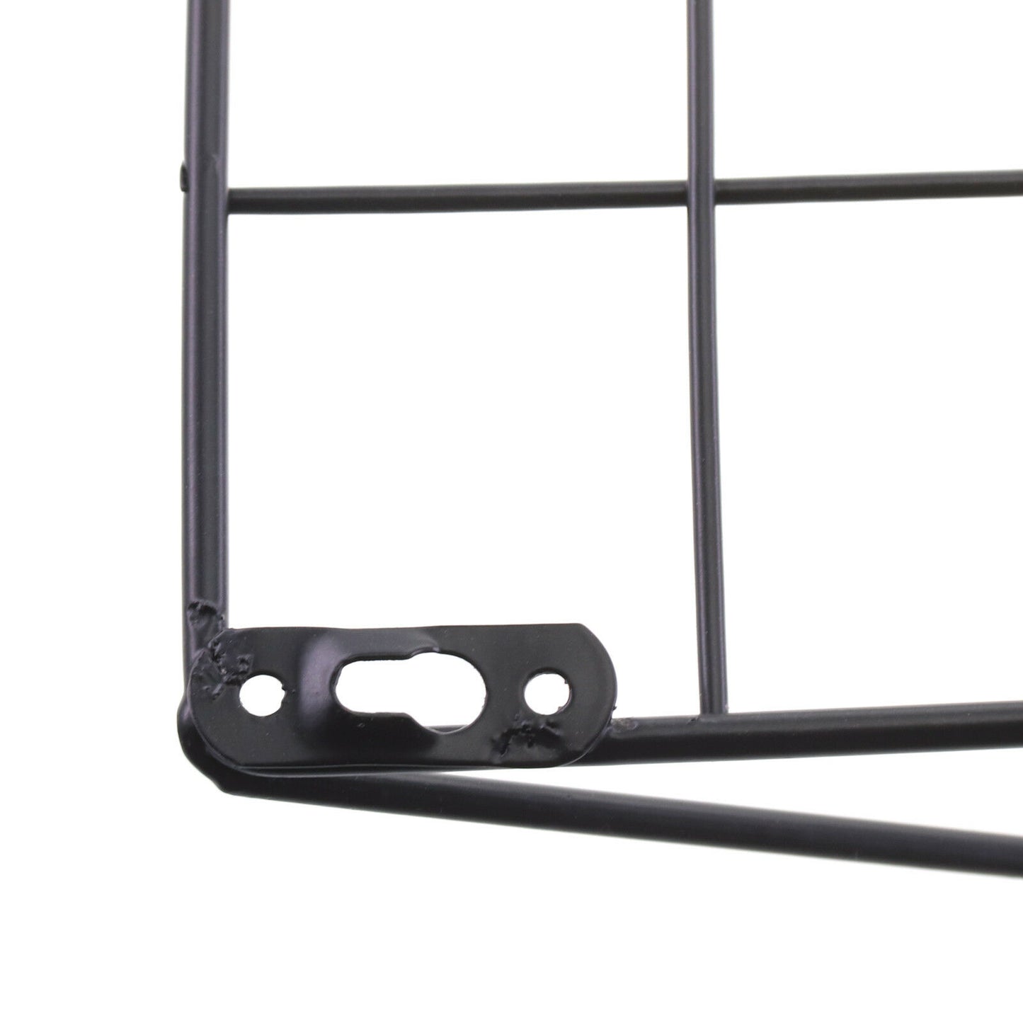 Simple Style Wire Magazine Newspaper Basket Wall Mounted Post Storage Rack Black