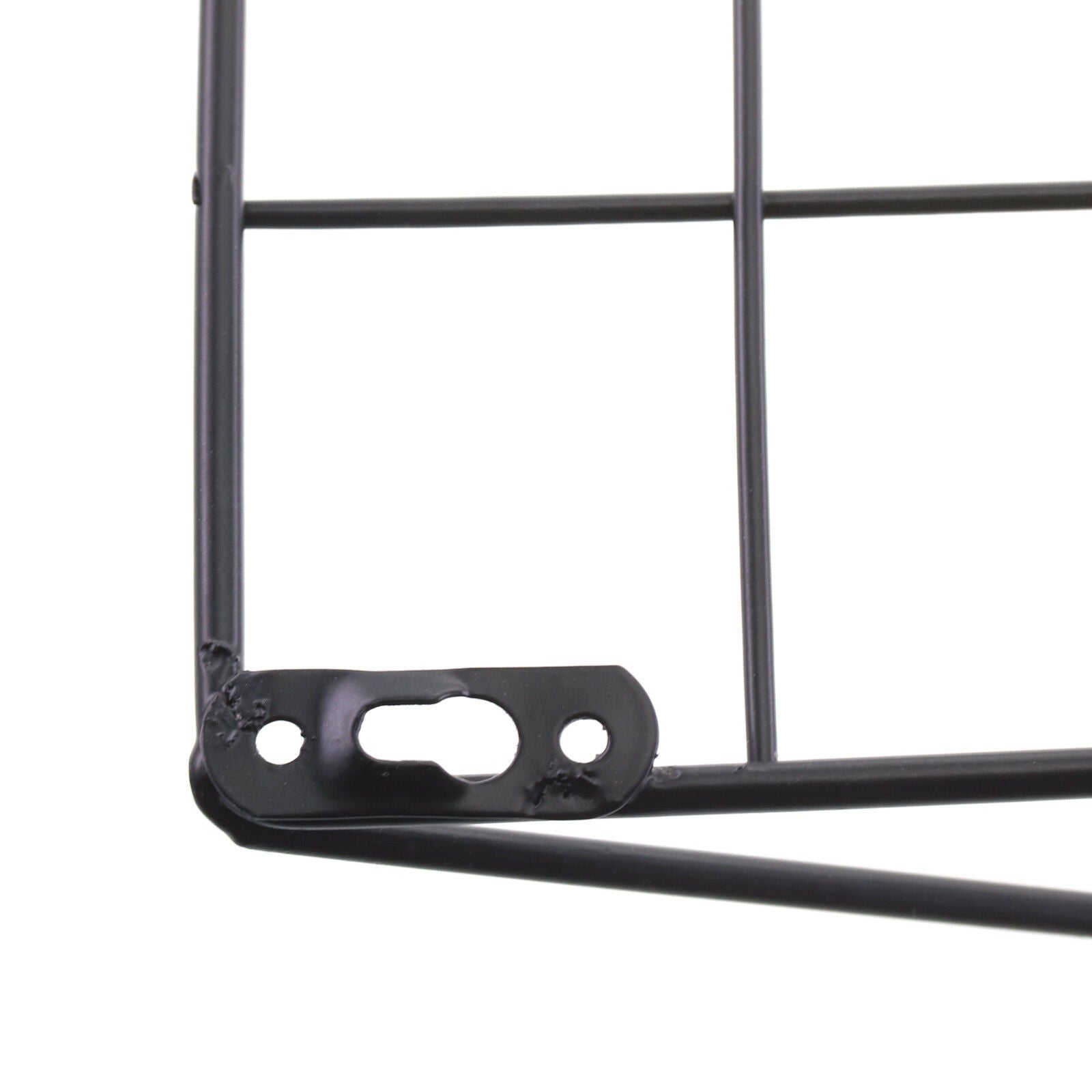 Simple Style Wire Magazine Newspaper Basket Wall Mounted Post Storage Rack Black