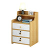 Wooden Bedside Table Cabinet Bedroom Storage Furniture Nightstand with 3 Drawers