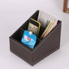 TV Air Conditioner Remote Control Holder Desktop Storage PU Leather Storage Box