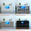 Sideboard Storage Cupboard High Gloss 3 Door TV Unit Cabinet RGB LED Lights