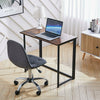 Foldable Vintage Industrial Metal Wooden Computer Desk Home Office Study Table