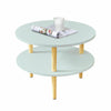 Modern Round Coffee Table Side End Table Tea Sofa Table Living Room 2 Tier Desk