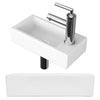 RH TAP White Designed Cloakroom Hand Wash Basin compact Ceramic Small White