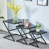 Modern Nest of Tables Coffee Table Side End Table Home Living Room Black White