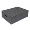 EHC Set of 2 Underbed Storage Box Chest Basket With Lid - Grey