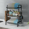 Stainless Steel Dish Drainer 3 Tier Bowls Wash Up Holder Drying Basket Cups Rack