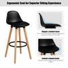 2x Breakfast Bar Stool High Chair PU Leather Kitchen Chrome w/Footrest Home Shop