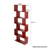 Wood Bookcase Bookshelf S Shape 6 Tier Shelves Free Shelving Storage White Unit