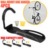 4x Bike Storage Rack Hook Wall Mount Vertical Garage Bicycle Hanger Stand Holder