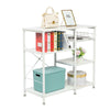 3-Tier Industrial Kitchen Cart Shelf Storage Pot Pan Rack Holder Table
