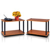 Furinno Turn-N-Tube 2-Tier No Tools Tube Shelf/End Table, 2 Pcs Set
