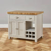 Cotswold Grey Painted Kitchen Island with Solid Oak Top - CG62-F876