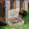 Wood Cold Frame Portable Green House Indoor Outdoor Raised Plants Bed Protection