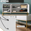 TV Cabinet Wooden TV Stand TV Console White Media Unit with Shelves and Doors