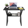 Computer Home Office Desk Corner Wooden Metal Desktop Table PC Study Workstation