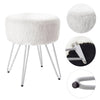 Luxury Plush Velvet Stool Metal Hairpin Leg Bedroom Seating Dressing Table Stool