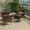 4 PCS Rattan Garden Furniture Set chairs sofa Table Outdoor Patio Conservatory