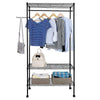 Large Clothes Rail Hanging Coat Stand Shoe Rack Shelf Storage Double Layer