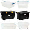 Plastic Storage Box Clear Boxes with Lids Clip Locking Large Store Home Office
