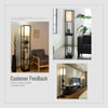 3-Tier Floor Lamp Free Standing Wood Shelf Storage Reading Bedroom Living Room
