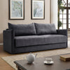 Convertible 3 Seater Pull Out Storage Sofa Bed with 2 Cushions for Living Room