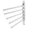 5 Arm Stainless Steel Towel Rack Holder Bathroom Wall Mounted Hanger Swivel Rail
